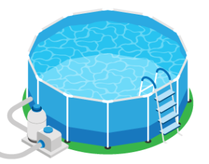 dessin d'une piscine hors sol